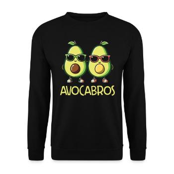 Avocado Guacamole Vegan Gift - Unisex Sweatshirt - black - Front - Alina (178cm) & Michal (187cm)