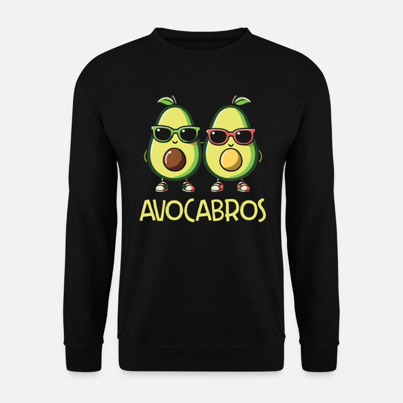 Avocado Guacamole Vegan Geschenk - Unisex Pullover - Schwarz