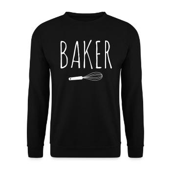 Baker Bakery Bakery Baking Gift - Unisex Sweatshirt - black - Front - Alina (178cm) & Michal (187cm)