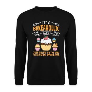 Baker - Unisex Sweatshirt - black - Front - Alina (178cm) & Michal (187cm)