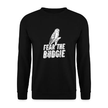 Perruche oiseau animal de compagnie perruche cadeau - Sweat-shirt Unisexe - noir - Devant - Alina (178cm) & Michal (187cm)