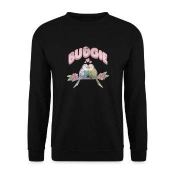 Perruche ondulée - Sweat-shirt Unisexe - noir - Devant - Alina (178cm) & Michal (187cm)