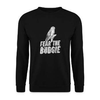 Perruche ondulée - Sweat-shirt Unisexe - noir - Devant - Alina (178cm) & Michal (187cm)