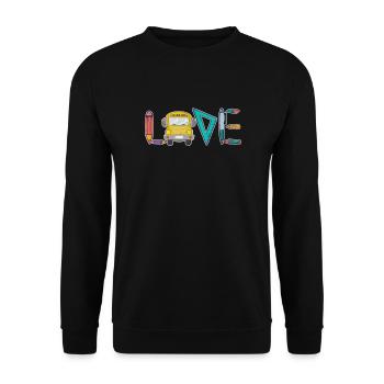 Busfahrer - Unisex Pullover - Schwarz - Vorne - Alina (178cm) & Michal (187cm)