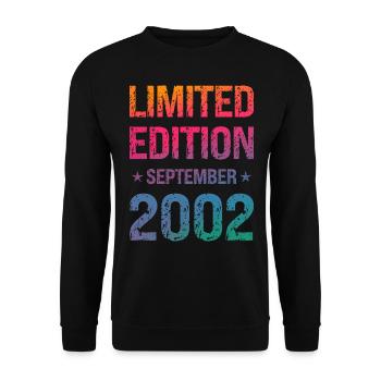 Fête d’anniversaire en édition limitée Vintage 2002 - Sweat-shirt Unisexe - noir - Devant - Alina (178cm) & Michal (187cm)
