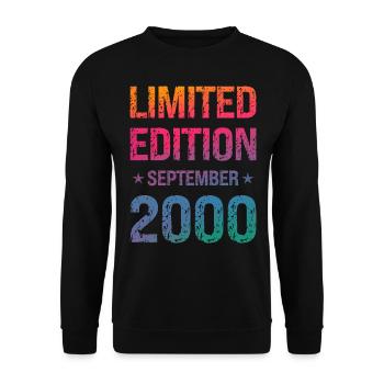 Limited Edition Birthday Party Vintage 2000 - Unisex Sweatshirt - black - Front - Alina (178cm) & Michal (187cm)