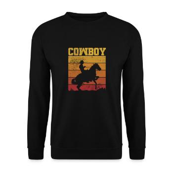 Cowboy - Unisex Pullover - Schwarz - Vorne - Alina (178cm) & Michal (187cm)