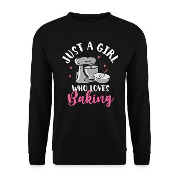 Cupcake Muffin Baking Gift - Unisex Sweatshirt - black - Front - Alina (178cm) & Michal (187cm)