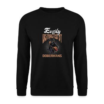 Doberman - Sweat-shirt Unisexe - noir - Devant - Alina (178cm) & Michal (187cm)