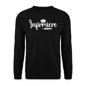 Krankenschwester Geschenk – Krankenschwester - Unisex Pullover - Schwarz - Vorne - Alina (178cm) & Michal (187cm)