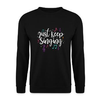 Singer - Unisex Sweatshirt - black - Front - Alina (178cm) & Michal (187cm)