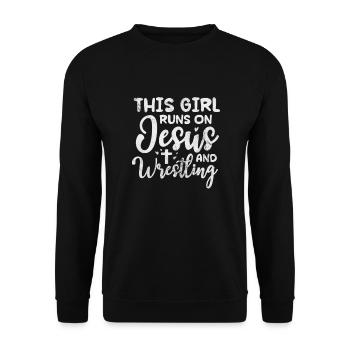 Wrestling - Unisex Pullover - Schwarz - Vorne - Alina (178cm) & Michal (187cm)