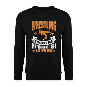 Wrestling - Unisex Pullover - Schwarz - Vorne - Alina (178cm) & Michal (187cm)