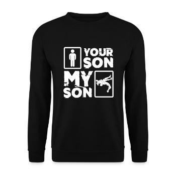 Wrestling Wrestler Fight Wrestling Ringer Gift - Unisex Sweatshirt - black - Front - Alina (178cm) & Michal (187cm)