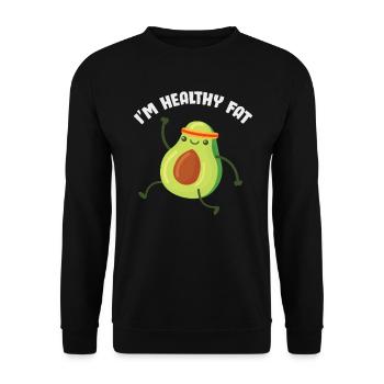 Avocado Guacamole Vegan Gift - Unisex Sweatshirt - black - Front - Alina (178cm) & Michal (187cm)