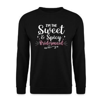 Vieille fille - Sweat-shirt Unisexe - noir - Devant - Alina (178cm) & Michal (187cm)