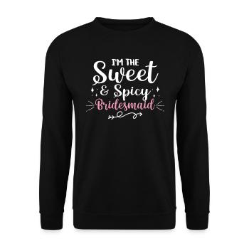 Bachelorette Hen Party Bride - Unisex Sweatshirt - black - Front - Alina (178cm) & Michal (187cm)