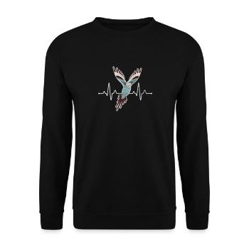 Perruche ondulée - Sweat-shirt Unisexe - noir - Devant - Alina (178cm) & Michal (187cm)