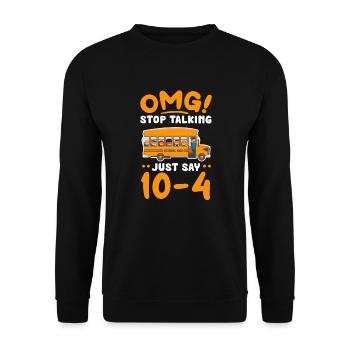 Bus Driver Bus Driver Bus Schuhlbus Gift - Unisex Sweatshirt - black - Front - Alina (178cm) & Michal (187cm)