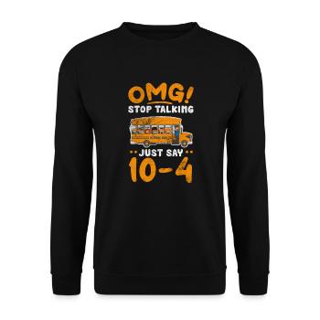 Busfahrer - Unisex Pullover - Schwarz - Vorne - Alina (178cm) & Michal (187cm)