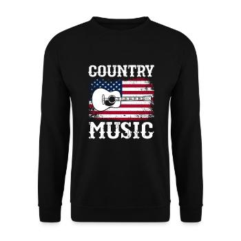 Country Music Country Music Gift - Unisex Sweatshirt - black - Front - Alina (178cm) & Michal (187cm)