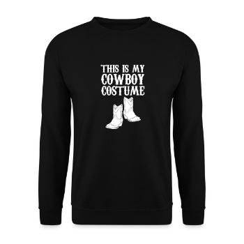 Cowboy Cowboy Boots Western Gift - Unisex Sweatshirt - black - Front - Alina (178cm) & Michal (187cm)