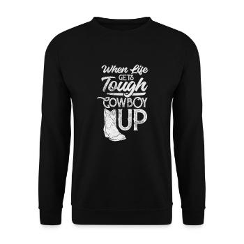 Cow-boy - Sweat-shirt Unisexe - noir - Devant - Alina (178cm) & Michal (187cm)