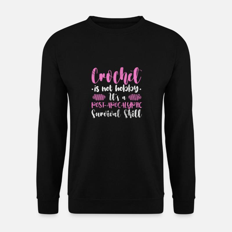 Crochet Knitting - Unisex Sweatshirt - black