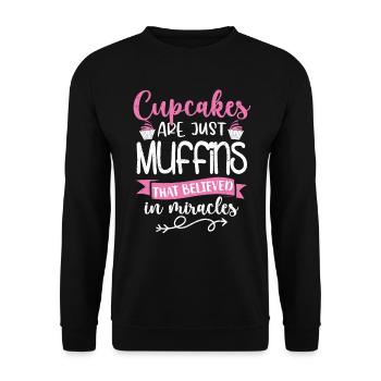 Cupcake - Unisex Pullover - Schwarz - Vorne - Alina (178cm) & Michal (187cm)