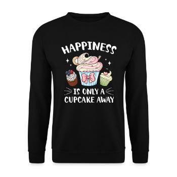 Cupcake Muffin Baking Gift - Unisex Sweatshirt - black - Front - Alina (178cm) & Michal (187cm)