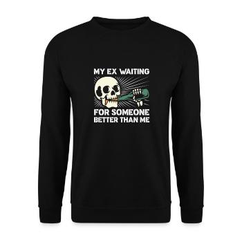 Scheidung Trennung Ende Beziehung Geschenk - Unisex Pullover - Schwarz - Vorne - Alina (178cm) & Michal (187cm)