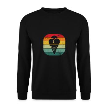 Eiscreme - Unisex Pullover - Schwarz - Vorne - Alina (178cm) & Michal (187cm)