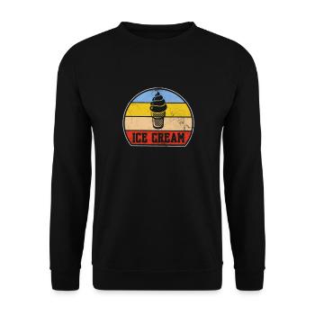 Eiscreme - Unisex Pullover - Schwarz - Vorne - Alina (178cm) & Michal (187cm)