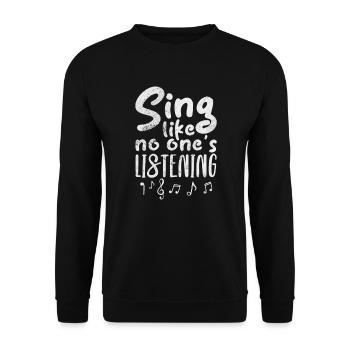 Singer - Unisex Sweatshirt - black - Front - Alina (178cm) & Michal (187cm)
