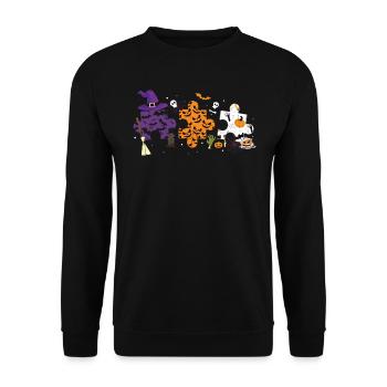 Autism Halloween - Unisex Sweatshirt - black - Front - Alina (178cm) & Michal (187cm)