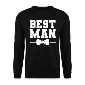 Bachelorette Hen Party Gift - Unisex Sweatshirt - black - Front - Alina (178cm) & Michal (187cm)