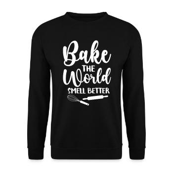 Baker Bakery Bakery Baking Gift - Unisex Sweatshirt - black - Front - Alina (178cm) & Michal (187cm)