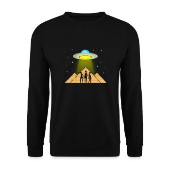 Conspiracy Conspiracy Theory Gift - Unisex Sweatshirt - black - Front - Alina (178cm) & Michal (187cm)