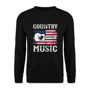 Country - Unisex Sweatshirt - black - Front - Alina (178cm) & Michal (187cm)