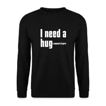 Crochet Knitting Sewing Seamstress Gift - Unisex Sweatshirt - black - Front - Alina (178cm) & Michal (187cm)
