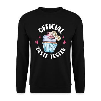 Cupcake Muffin Baking Gift - Unisex Sweatshirt - black - Front - Alina (178cm) & Michal (187cm)