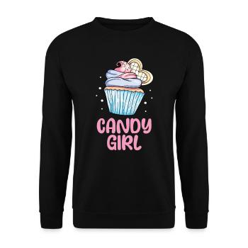 Cupcake Muffin Baking Gift - Unisex Sweatshirt - black - Front - Alina (178cm) & Michal (187cm)