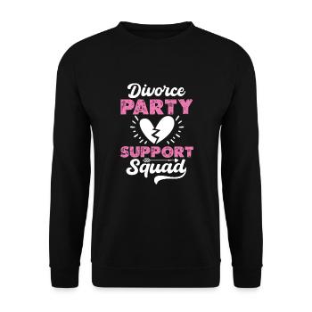Scheidung Trennung Ende Beziehung Geschenk - Unisex Pullover - Schwarz - Vorne - Alina (178cm) & Michal (187cm)