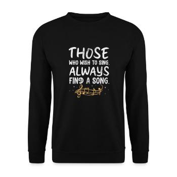 Chanteur - Sweat-shirt Unisexe - noir - Devant - Alina (178cm) & Michal (187cm)