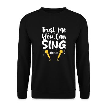 Sänger Sängerin Singen Musiker Geschenk - Unisex Pullover - Schwarz - Vorne - Alina (178cm) & Michal (187cm)