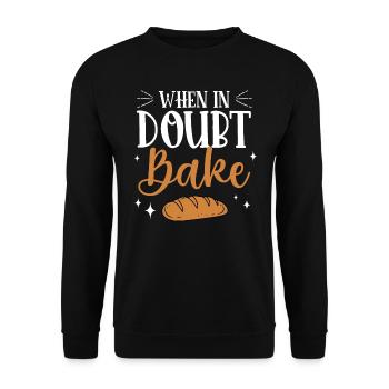 Bäcker Bäckerein Backwaren Backen Geschenk - Unisex Pullover - Schwarz - Vorne - Alina (178cm) & Michal (187cm)