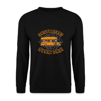 Busfahrer - Unisex Pullover - Schwarz - Vorne - Alina (178cm) & Michal (187cm)