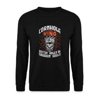 Cornhole - Unisex Sweatshirt - black - Front - Alina (178cm) & Michal (187cm)