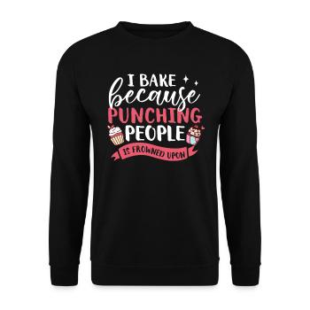 Cupcake Muffin Baking Gift - Unisex Sweatshirt - black - Front - Alina (178cm) & Michal (187cm)