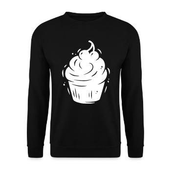 Cupcake Muffin Baking Gift - Unisex Sweatshirt - black - Front - Alina (178cm) & Michal (187cm)